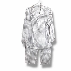 I Magnin Long Sleeve Cotton Pajama Set Size Large